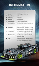 Technical 9X8 Hybrid Hypercar Sports Car Building Blocks Super Racing Vehicle Decor Model Bricks Toy Gifts Birthday Gifts Toy