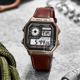 Casio AE-1200WHL-5A Men's Digital World Time Leather Sport Watch