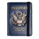 USA Passport Cover PU Leather, Personalized American Passport Holder for Men & Women, US Travel Document Case