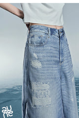 TOYOUTH Women Denim Jean 2025 Spring New Long Pants 8518053