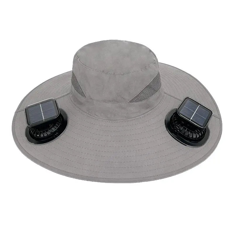 Solar-Powered Cooling Bucket Hat | UPF 50+ Wide Brim