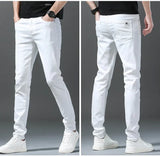 Men's Slim-Fit Cotton Jeans – Crisp White