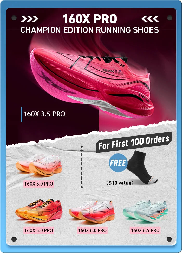 Xtep 160X 3.0 Pro Men Running Shoes Carbon Plate Professional Marathon PB Rebound Cushioning Sports Sneakers Male 978119110115