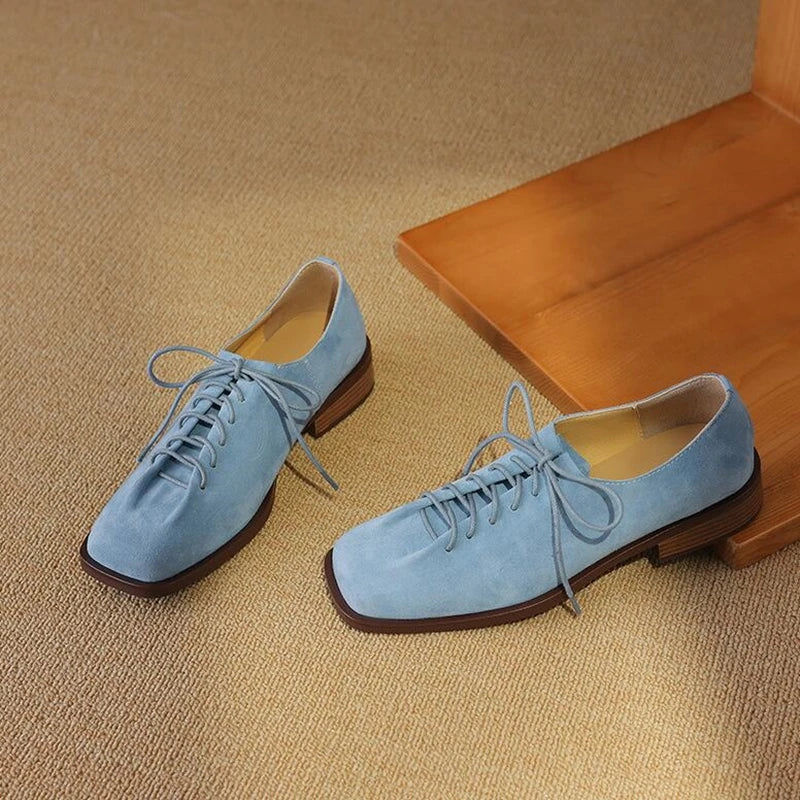 DIMANYU Women's Leather Lace-Up Oxford Pumps