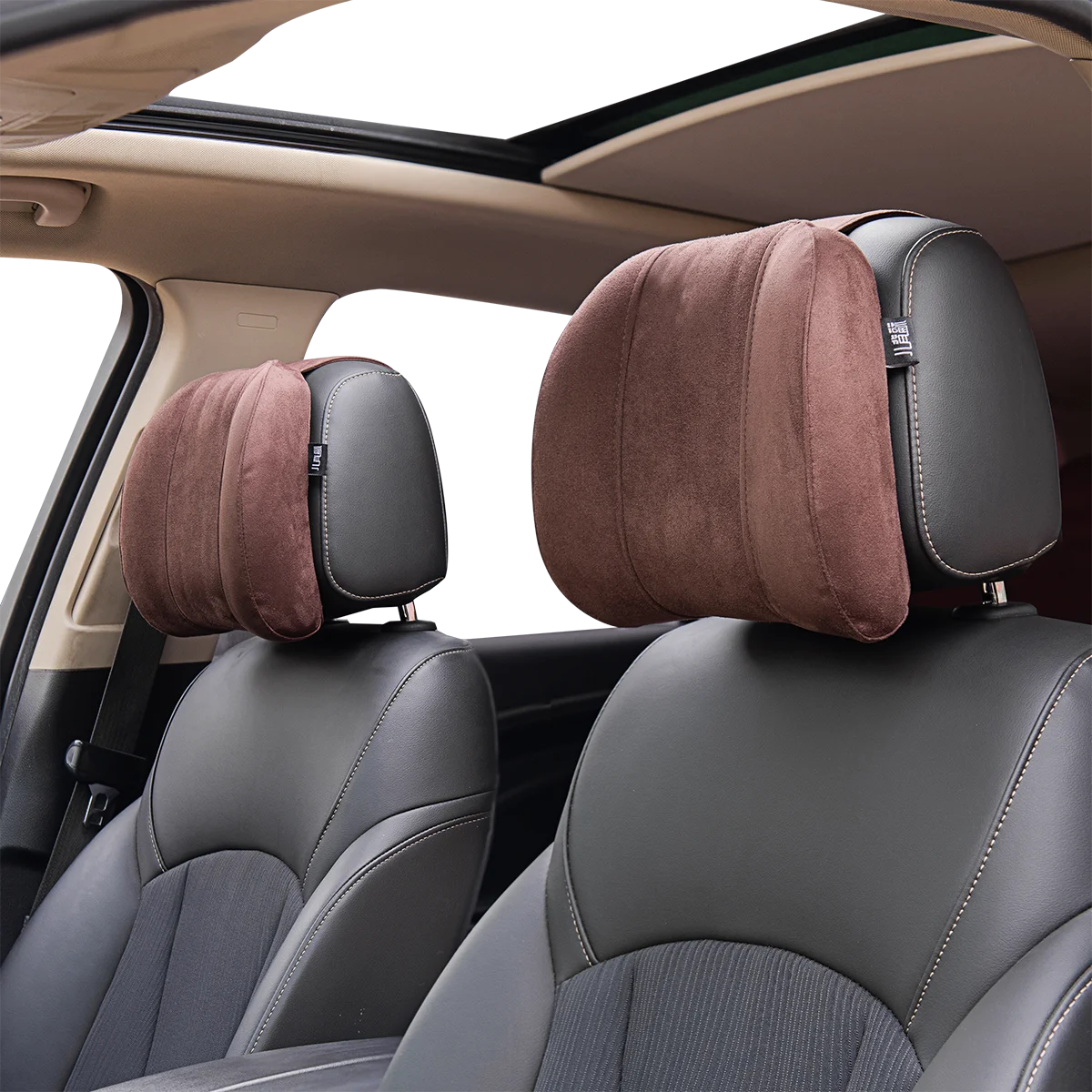 Forbell Car Headrest Pillow Suede Fabric Car Neck Pillow Car Seat Pillow Rest Headrest Memory Foam Headrest Car Accessories