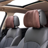 Forbell Car Headrest Pillow Suede Fabric Car Neck Pillow Car Seat Pillow Rest Headrest Memory Foam Headrest Car Accessories