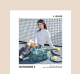 Flower Princess Traveler's Short Distance Travel Bag Crossbody Large Capacity Multi Layer Fashion Luggage Bag for Men and Women