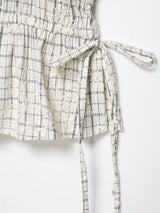 TFAFXY 2026 Summer Bow Plaid Embroidered Blouse Women Sets A-line Midi Long Skirt Suits Y2K