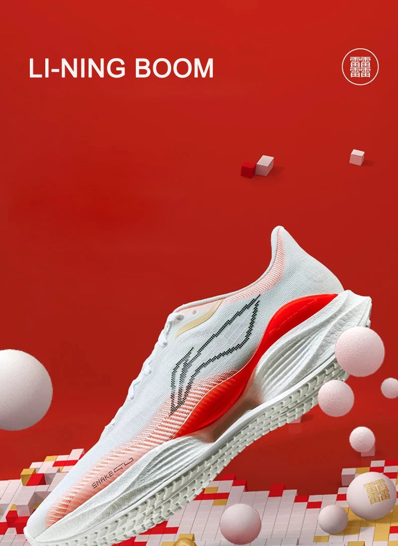Li-Ning Men's SUPER LIGHT 22 Light Running Shoes TEMPO BOUNSE Cushion BOOM FIBER LiNing Wearable Anti-Slip Sneakers ARBV001
