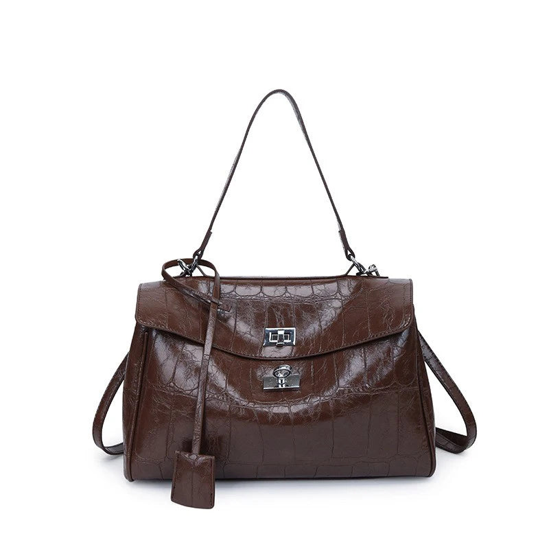 Minimalist Luxury Korean Soft Leather Flap Bag Women Detachable Crossbody Strap Large Capacity Office Daily Commuter Hand Purse