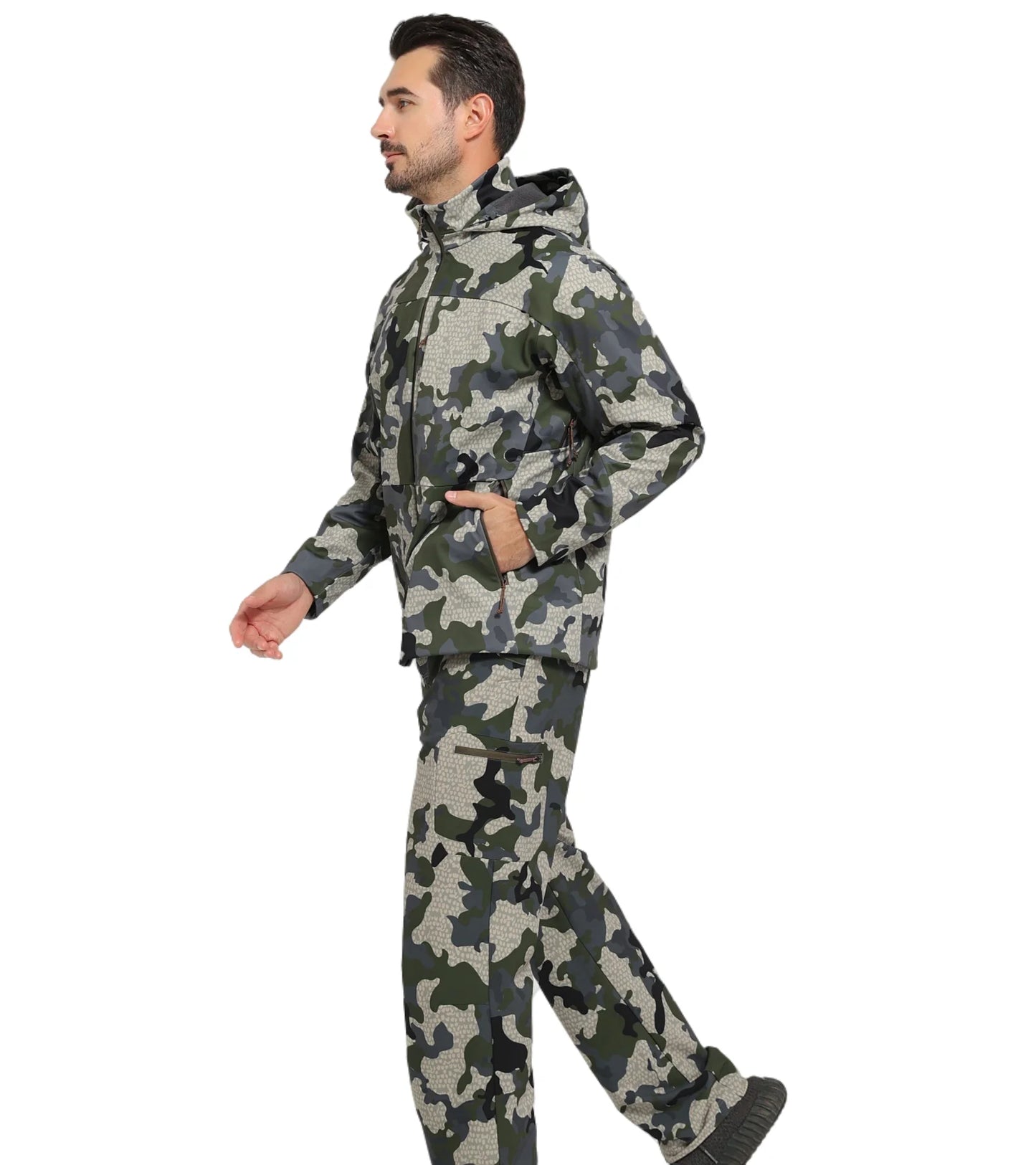 Men's Jetstream 3-in-1 Fleece Hunting Jacket Windproof Waterproof Breathable Lightweight Functional Steam Permeable