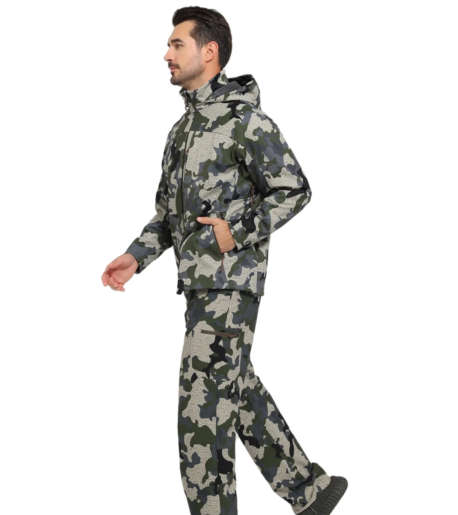 Men's Jetstream 3-in-1 Fleece Hunting Jacket Windproof Waterproof Breathable Lightweight Functional Steam Permeable
