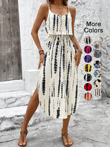 Summer Spaghetti Strap Flowy Dress