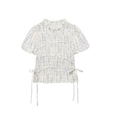 TFAFXY 2026 Summer Bow Plaid Embroidered Blouse Women Sets A-line Midi Long Skirt Suits Y2K