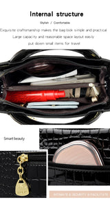 KAIDIFEINIROO Kangaroo Brand Alligator Pu Leather Shoulder Crossbody Bag Clutch Hand Bags for Mother Small Women Handbags New