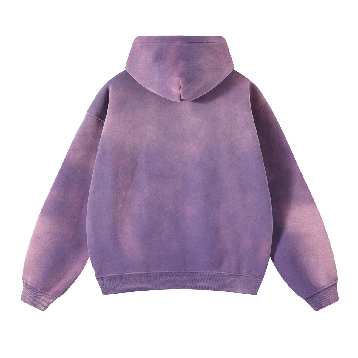 Men’s Oversized Tie-Dye Fleece Zip-Up Hoodie