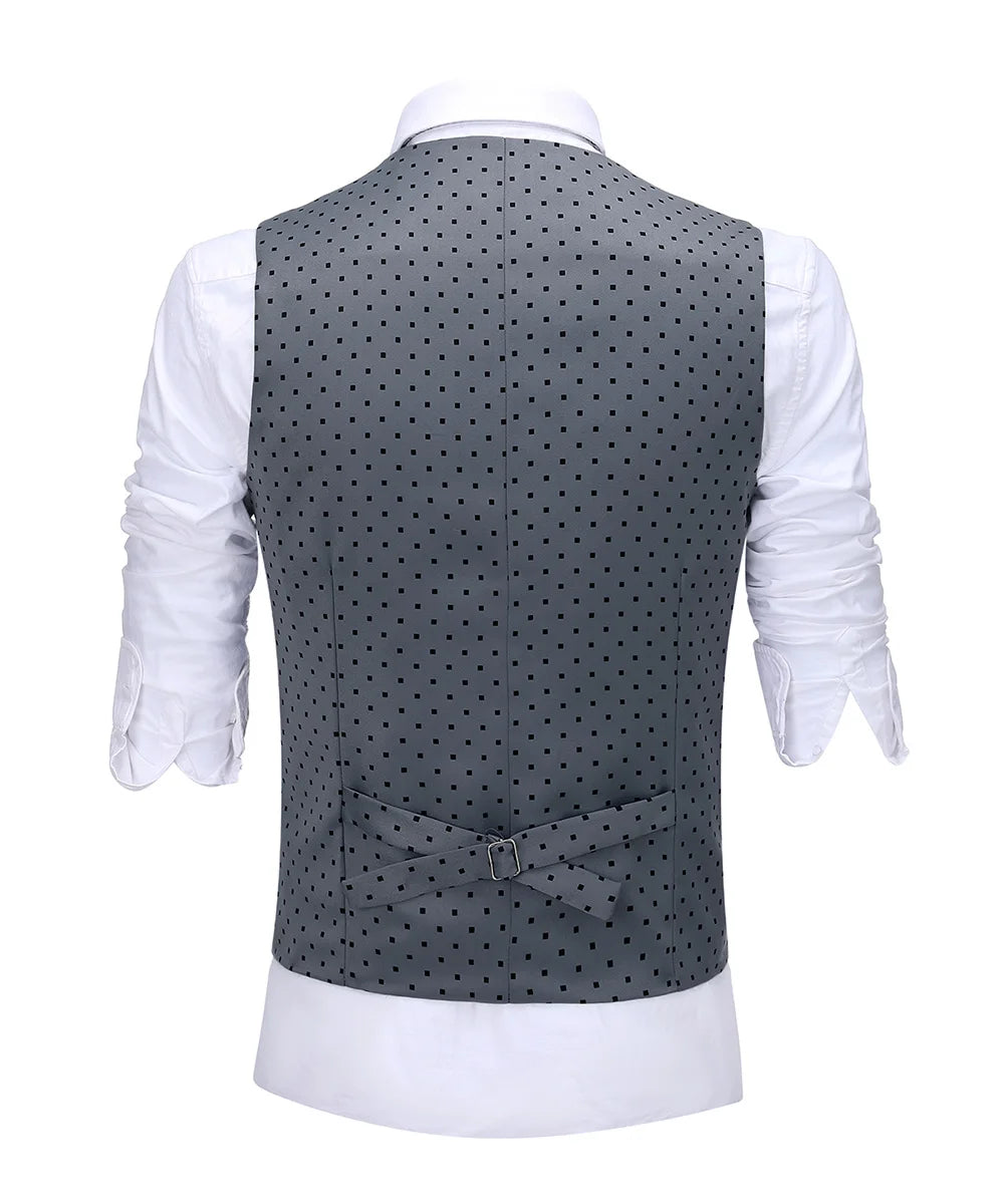 Men’s Slim Fit 3-Piece Patterned Suit