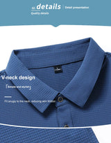 Men's Breathable Mesh Polo Shirt – Ice Silk Summer Top