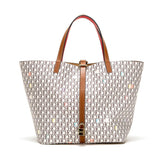 Classic Style Women's Large-capacity Handbag Letters Print Design Small Metal Accessories Exquisite Workmanship