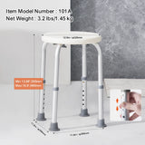 SucceBuy Shower Chair for Inside Shower Adjustable Height Shower Stool Non-Slip Bench Bathtub Seat  for Elderly Disabled Adults
