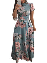 Floral Print Floor-Length Maxi Dress