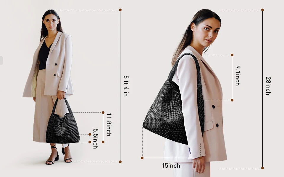 Hand-Woven Leather Tote & Shopper