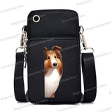 New Mobile Phone Bag Funny Anime Dog Print Shoulder Messenger Bag Women Men Coin Purse Handbag Animal Lover Small Crossbody Bag