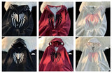Oversized Y2K Spider Zip-Up Hoodie