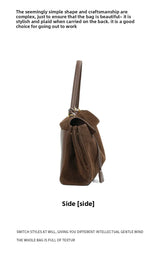 Large Capacity Autumn Winter Suede Leather Tote Bag Frosted Cowhide High-Grade Shoulder Bag for Women