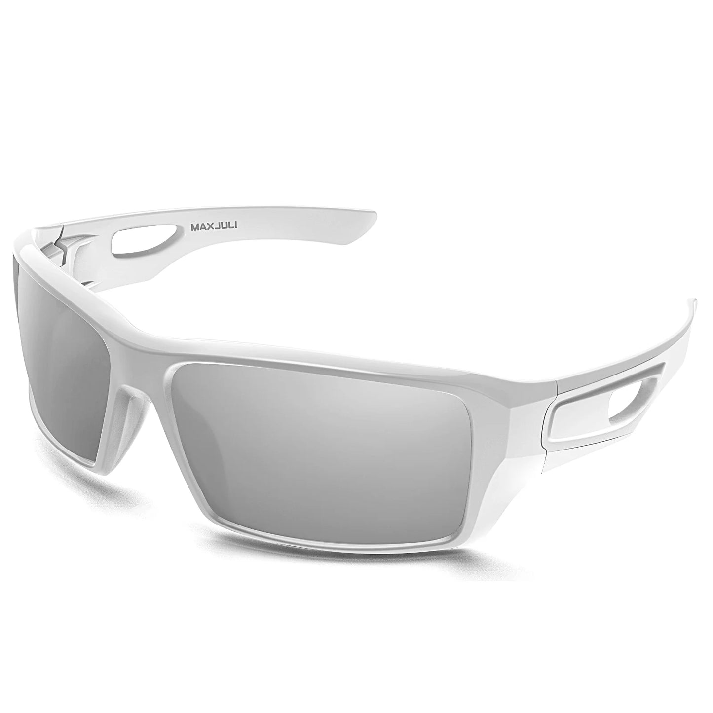 MAXJULI Polarized Sunglasses Wrap Around Sports Sunglasses for Big Wide Heads Men Women UV400 Sun Glasses 8232