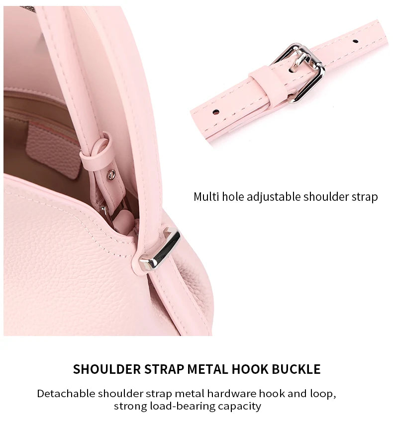 Women's genuine leather handbag fashionable retro designer luxury bag high-quality cowhide large capacity casual shopping bag