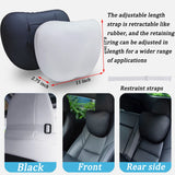 OULEX For Tesla Model 3 Y/Juniper Flocking/Leather Car Seat Neck Pillow Soft Memory Neck Pillow High-Quality Headrest Support