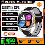 New Upgrade GPS Outdoor Sports SmartWatch Men With 5ATM Swim Compass Altimeter 1.56" AMOLED Heart Rate Bluetooth Call Smartwatch