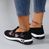 Women's Breathable Mesh Flat Sneakers — Lightweight Slip-On Casual Shoes