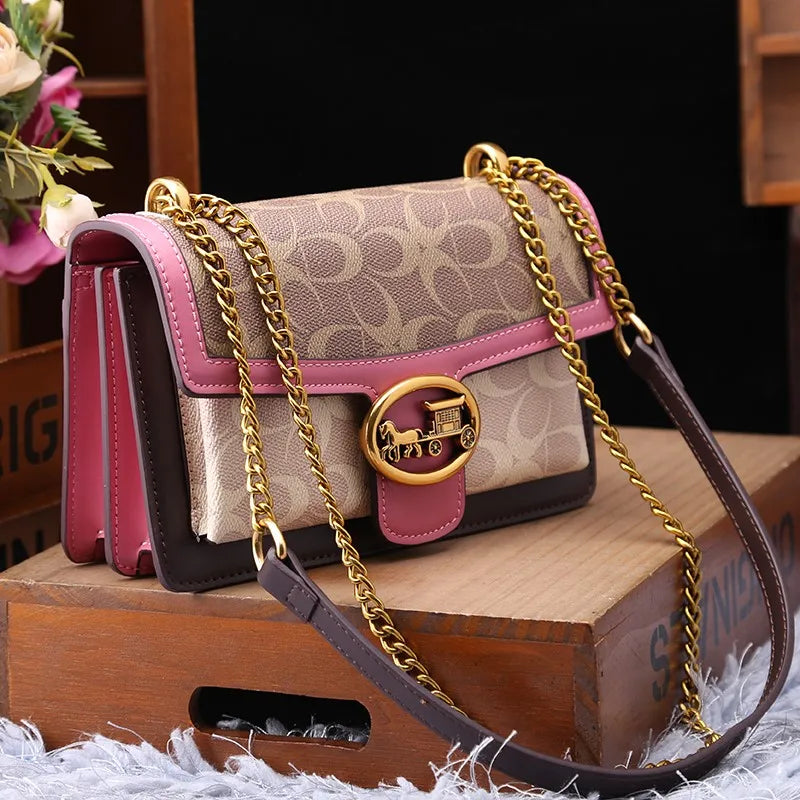 Color-Contrast Designer Crossbody Bag