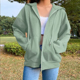 Oversized Fleece Zip-Up Hoodie