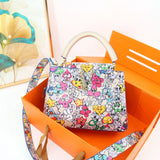 Ins Famous Fashion Classic Printed PU Leather Women's Handbags – Luxury Elegant Shoulder Crossbody Top Handle Bag