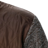 Men's Autumn/Winter Zip-Up Knit Jacket – Striped Check Stand Collar Sweater Coat