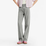 Women's Soft Denim Mid-Rise Wide-Leg Jeans