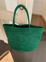 Large Handwoven Rattan Tote Bag for Women Natural Straw Beach Bag Purse Luxury Shoulder Bags Handbag Summer