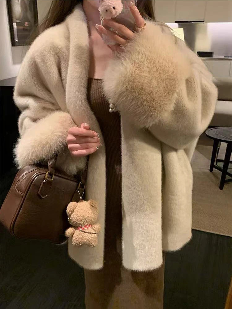 Women's Faux Mink Fur Coat – Loose Fit