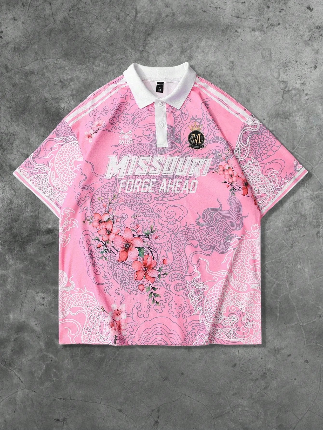 Men's 3D Print Polo Shirt – Breathable Summer Knit