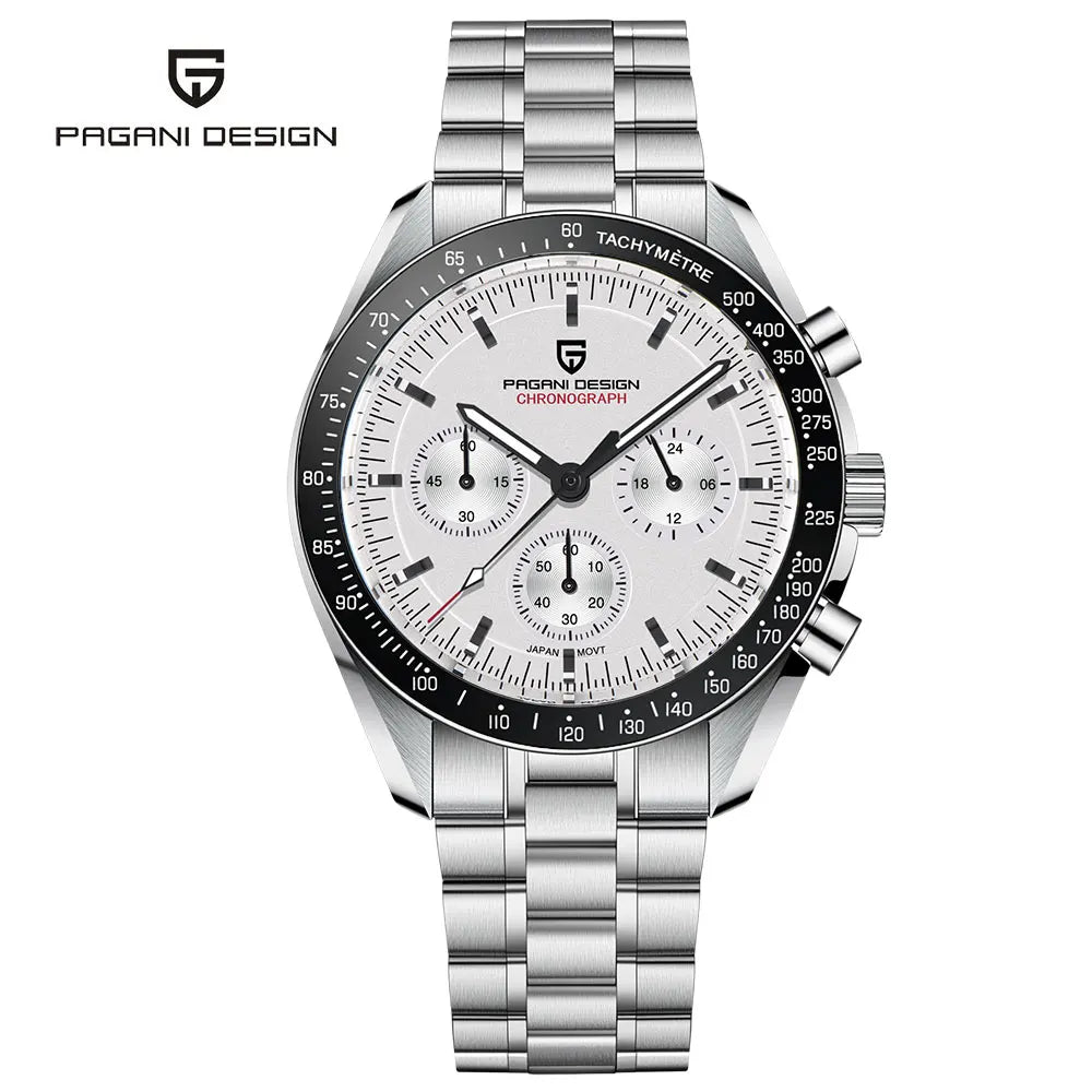 PAGANI DESIGN New Luxury Moon Quartz Watches For Men Stainless steel Luminous waterproof Sports Chronograph Man 2026 Retro Watch