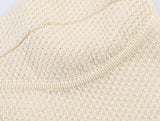 Summer minimalist style V-neck slim fit structured knit short sleeved knitted jacket with suspender short top and half skirt