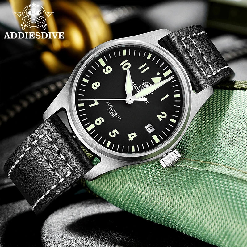 ADDIESDIVE Watches For Men C3 Super Luminous 200m Waterproof  Japan 8215 316L Stainless Reloj Hombre Automatic Mechanical Watch