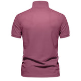 Men's Cotton Polo Shirt – Solid Colors, Relaxed Fit