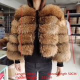 Luxury Women’s Real Raccoon & Fox Fur Jacket | Premium Winter Outerwear