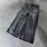 Y2K Phantom Spider Patch Baggy Jeans