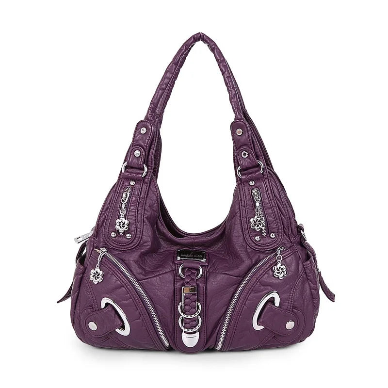 Vintage Women Handbags Fashion Shoulder Bag Large Tote Top-handle Shopping Pack Multifunctional Satchel Lady Hobos Purse