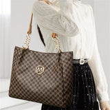 Women's Vintage Letter Tote Shoulder Bag